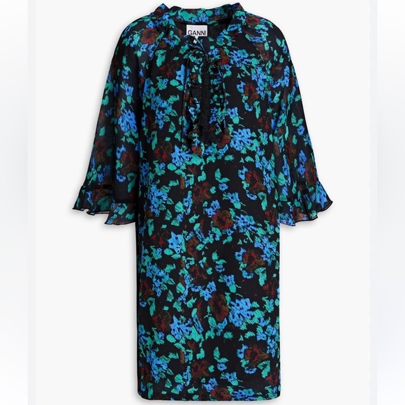 Ganni Dresses & Skirts - GANNI Flouncy Mini Dress, Meadow Azure Blue